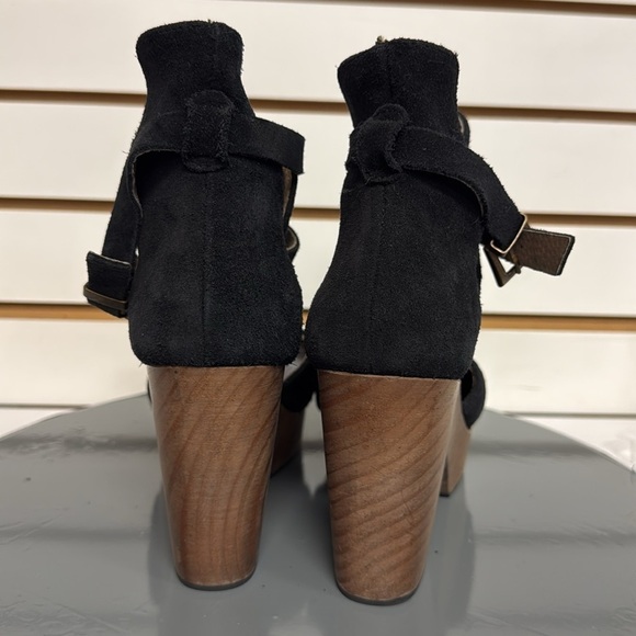 Free People Suede Cedar Clog Black Straps Size 40.5/10.5US - Picture 4 of 10